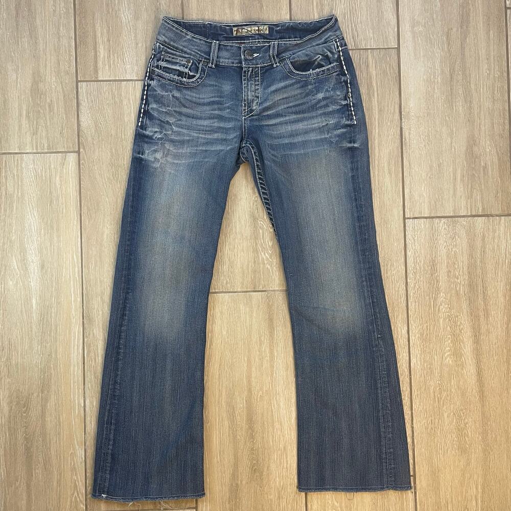 BKE Culture Bootcut Jeans Womens 29 Blue Medium Wash Stretch Denim 33.5 Inseam